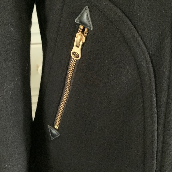 J. Crew Chateau Parka Stadium Cloth Nello Gori Coat Women’s Black Wool Size 2 - Picture 8 of 14